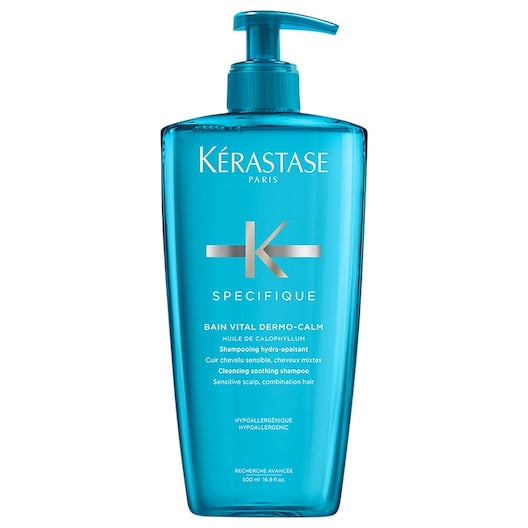 Kerastase Bain Kerastase bainVital Dermo Calm 500ML met pomp - Shampoo voor een gevoelige hoofdhuid en normaal tot vet haar